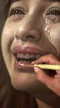 The Emotion in Her Tears! 😍 Realistic Portrait Drawing #shorts #short #drawing #trending #artshorts