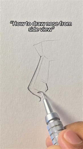 How to draw nose from side view