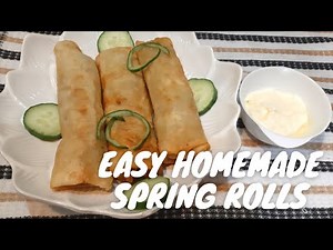 Easy homemade vegetable spring roll recipe | How to make spring rolls