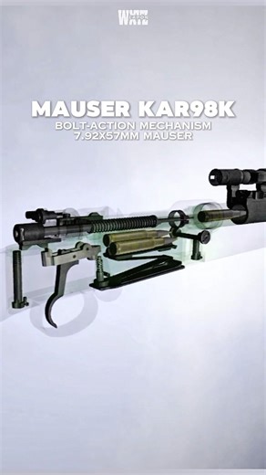 Mauser Kar98k | Bolt-Action Internal Animation #Shorts