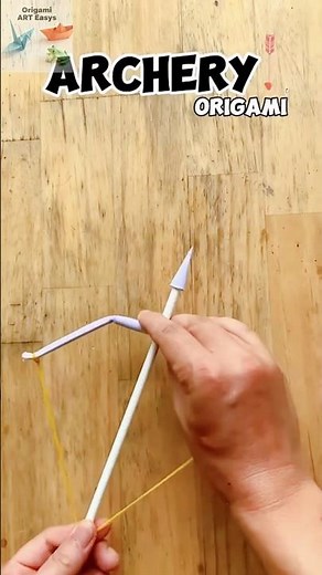How to make a paper bow and arrow that can be shot origami easy👍 #vvvreview #origami #diy