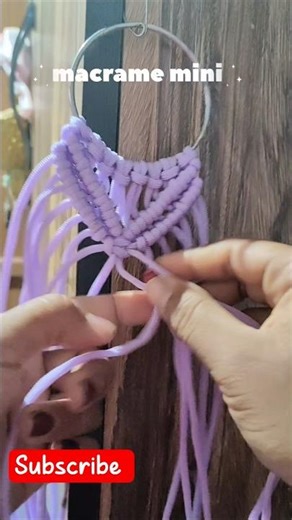 macrame mini wall hanging #trending #artandcraft #diy #craft #macramewallhanging #handmade #ytshorts