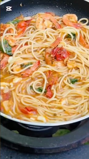 Delicious Spaghetti Marinara Prawn 🍝🍤 | Easy Seafood Pasta Recipe