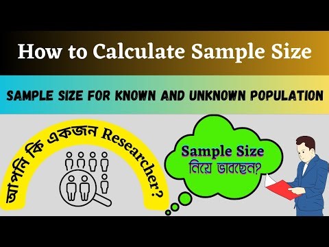 Sample Size Determination | Sample Size Calculation | Sample Size for Known and Unknown Population