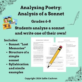 Poem Analysis & Poetry Writing: Analyzing and Writing a Sonnet, Middle School