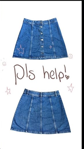 dont let me ruin this cute jean skirt ⋆˚꩜｡comment below which is your fav out of these 3 sketches!