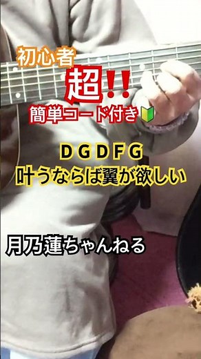 超簡単初心者🔰ギターコード付き【翼をください】#ショート動画 #ギター初心者