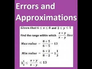 Errors and Approximations