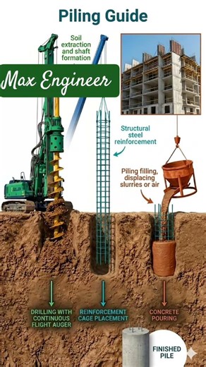 Professional Step-by-Step Guide to Foundation Piling #civilengineering #engineering