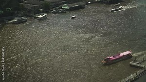 Chao Phraya express boat in Chao Phraya river in Bangkok the capital,Thailand.