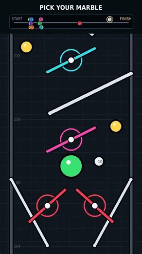 10 Marble Race: Pendulum Spinners #Shorts