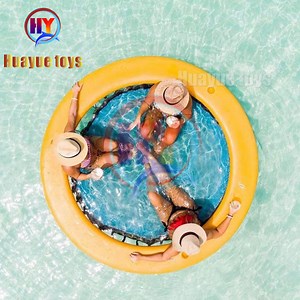 [Hot Item] 3*3m Chinese Factory Price Round Inflatable Floating Water Hammock Floating Pool