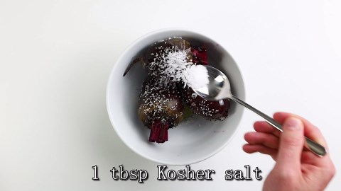 Beet Napoleons with Garlicky Balsamic Vinaigrette