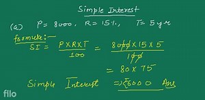 Hence, Simple interest =₹ 1440 Exercise 8.12 For Formative Asse... | Filo
