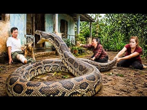72 Hours of Terror: Giant Python Strikes The Farm Dog! | Injured Farmer’s Brave Fight To Protect It!