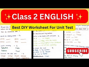 class 2 english 2nd unit test paper 2025 / english unit test for class 2 #english #unittest2025