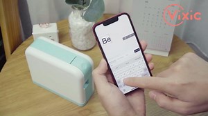 Vixic P3200 Label Maker Machine with Tape, Bluetooth Handheld Sticker Protable Mini Label Maker Printer, Small DIY Gifts, Label Printer for Office, Home, Pink Labeler