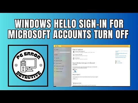 How to Turn off Windows Hello Sign-in for Microsoft Accounts