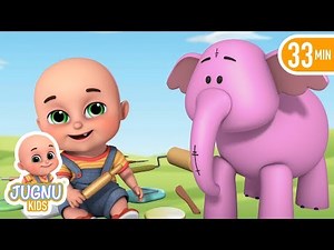 Clay Modelling | Playdough , how to make clay animals, Elephnat, toys by Jugnu Kids