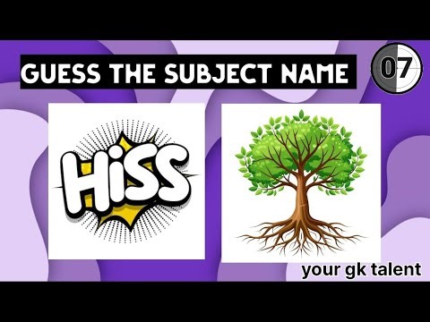 Guess the subject name quiz challenge/your gk talent 