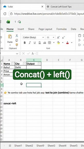 Excel CONCAT + LEFT Function Tutorial | Create Custom Labels & Usernames Easily