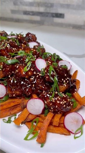 Korean Crispy Chicken Loaded Fries