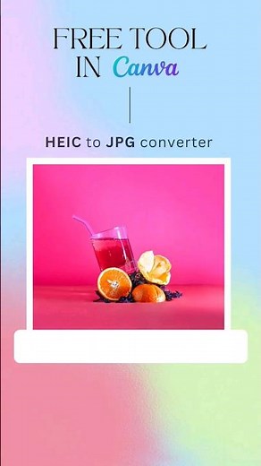 Free HEIC to JPG Converter Tool in Canva! How to convert the file format in one click?! #canvatips