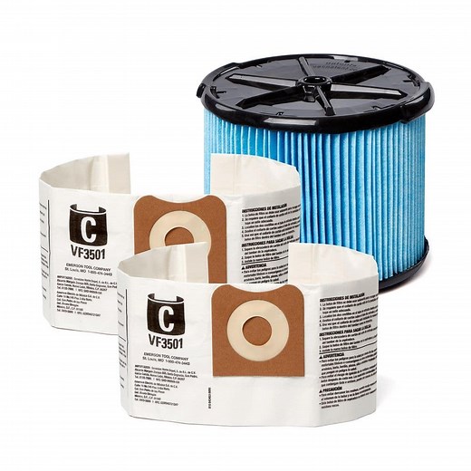 RIDGID Genuine Filter Kit with VF3500 Fine Dust Filter and VF3501 Dust Bags for Select 3-4.5 Gal. RIDGID Wet Dry Vacs - The Home Depot