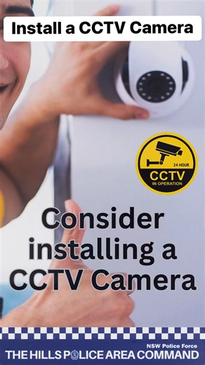 4.8K views · 15 reactions | Install a CCTV Camera. capture everything #nswpolice #thehillspolice #crime #cctv #CrimePrevention #LockItOrLoseIt #9PMRoutine | The Hills Police Area Command | Facebook