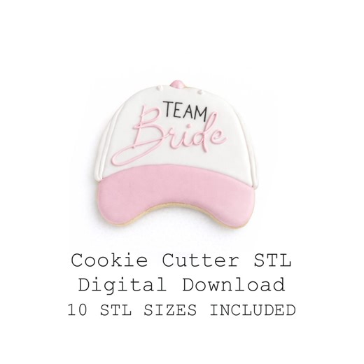 Cap Cookie Cutter STL Bundle, 10 Sizes, Sharp Edge (Digital Download)