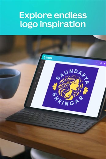Design a logo for your business cards, letterheads, and more. Download the Canva app. | Canva