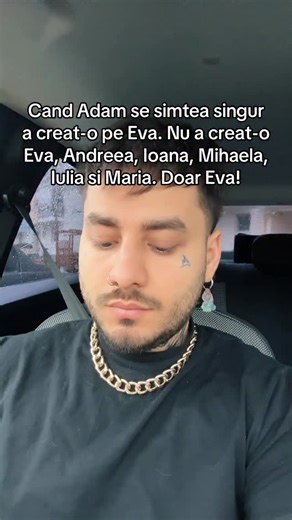 Serea Florin Alin - Artist al Conștiinței on Instagram: "Si asta se aplica si in sens opus, Dumnezeu a creat-o pe Eva pentru Adam. Nu a creat-o pentru Adam, Alex, Andrei, Cristi si Ionut. Doar pentru Adam si atat."