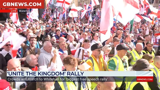 'The UK NEEDS its identity back' | Watch as THOUSANDS descend on London for 'Unite the Kingdom' march | GB News