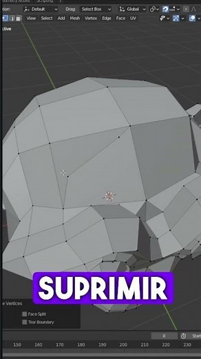 Como eliminar vertices en Blender #blender #tutorial #b3d #3dart #3d #shorts #tips #tipsandtricks