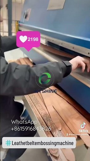 Leather belt embossing machine for leather belt handbag making