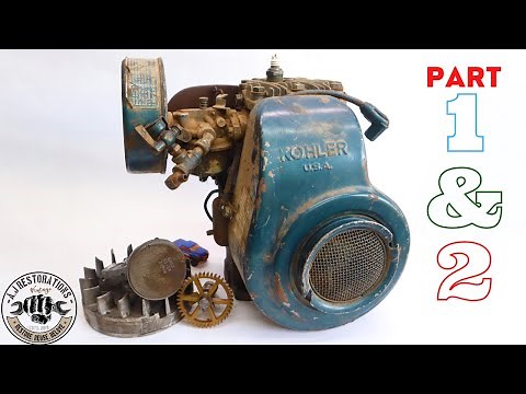 Vintage Kohler K91 engine restoration - Part 1 and 2 -