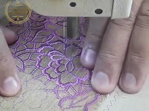 Cut Work Embroidery #cutwork #embroidery on JUKI LZ-271 Machine
