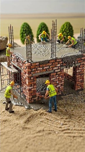 Mini Brick House Build 🧱 | Satisfying ASMR Construction Timelapse