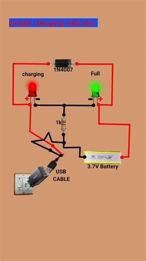 simple battery charging indicator #shorts #viral #shortvideo #shortsfeed #bnexperiment