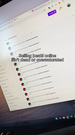 POV: you sell beats online each day for a living 🔥🙏 I think selling beats online is far from dying and there are more opportunities than ever, but what IS dying are the older strategies to sell beats and reach Artists that are no longer relevant. ⛔ I've put together an e-book guide that covers all the strategies I do on a day-to-day basis to drive traffic from social media to my beat store, connect with Artists, and many more tips and advice. ➡️ If you're interested in the beat-selling guide c
