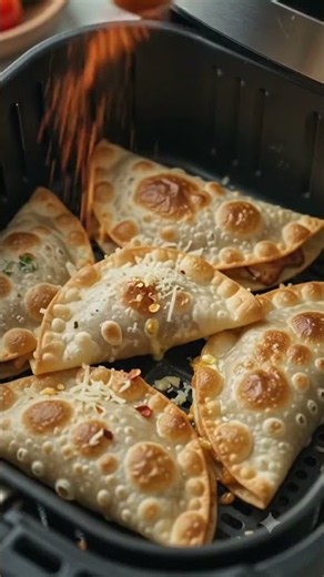 Easy Crispy Air Fryer Chicken and Cheese Empanadas #AirFryerRecipes
