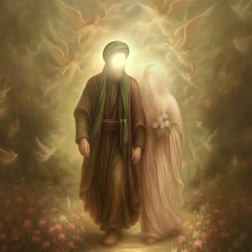 Beauty of islam..🤍 (fatima with hazarat ali) #shortvideo #molaali #edit #status