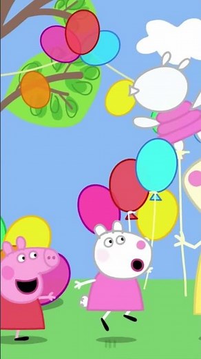 Miss Rabbit Makes Fun Balloons! 🎈🐰 #PeppaPigandFriends #shorts