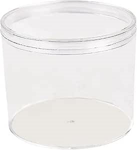 Round Acrylic Box with Lid Large Clear Display Boxes Decorative Storage Boxes Jewelry Display Box Mini Clear Container for Home Candy Pill and Tiny Jewelry