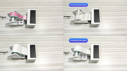 MHT-L1081 Bt Usb High-Speed Thermal Label Printer 110mm 203dpi Barcode Round Color Logo Sticker Gift Label Maker in Stock