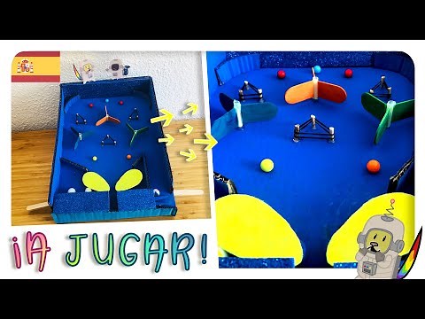Cómo hacer un PINBALL de CARTÓN ✨ MANUALIDADES para JUGAR y APRENDER 🌈 Gato Rainbow & Gata Moon