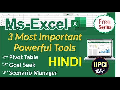 Excel के 3 Powerful Tools | Pivot Table, Goal Seek & Scenario Manager | MS Excel Tutorial in Hindi.