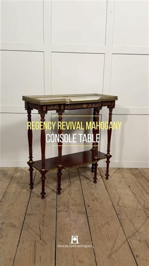 Regency Revival Mahogany Console Table #vintage #homedecor #antique