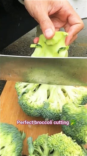 How to Cut Broccoli Easily | Vegetable Cutting Tricks 😲🥦 #broccoli #broccolicutting #vegetables