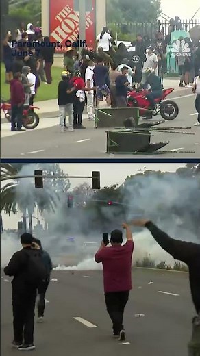 Protesters in Los Angeles clash with federal agents amid ICE raids